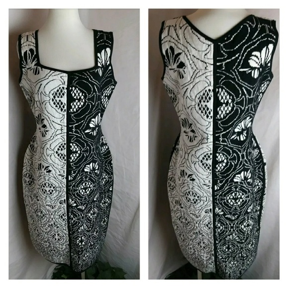 RACHEL Rachel Roy Dresses & Skirts - 🌷Rachel Roy Black White Sweater dress Color block
